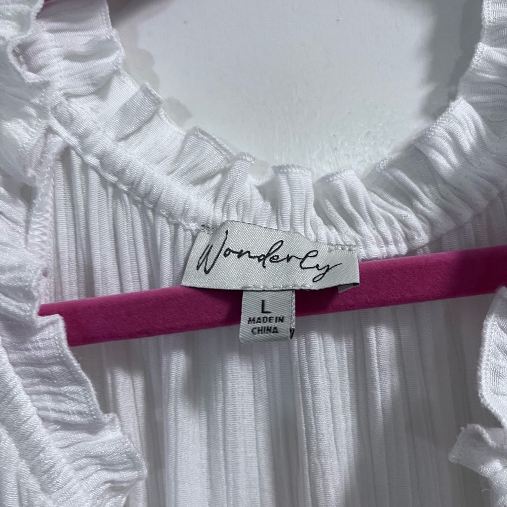 Wonderly White Ruffled Dress - Picture 2 of 2